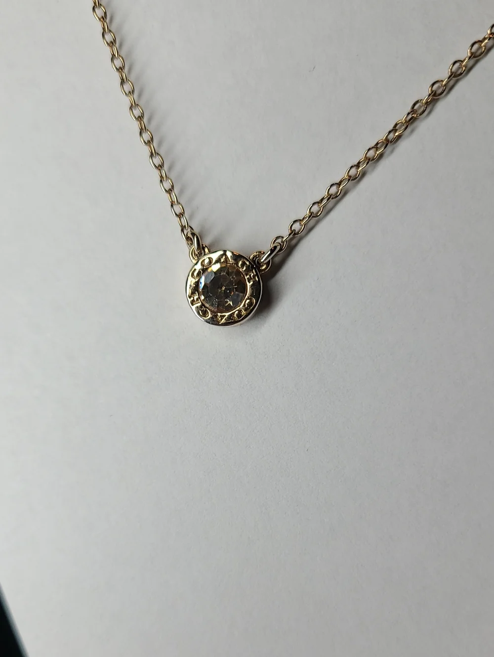 Coach Rose Gold Open Circle Pendant Necklace